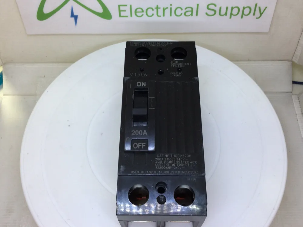 GE General Electric THQD22200 200 Amp 2 Pole 240V 22kia Circuit Breaker No Minimum Order