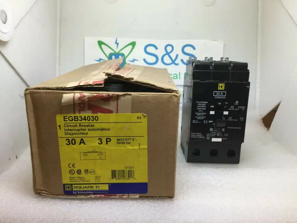 While Supplies Last Square D EGB34030 3 Pole 30A 480VAC Type EGB Circuit Breaker