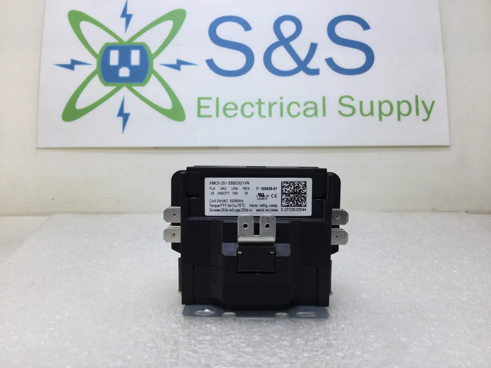 Holiday Sale Herm Refrigeration XMC0-251-EBB021VN 25 Amp Definite Purpose Contactor 240/277 VAC with 24 VAC Coil