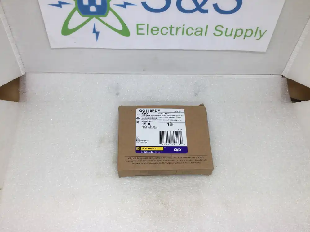 Square D QO115PDF 15 Amp 1 Pole 120V Protected Plug On Neutral Circuit Breaker Wholesale