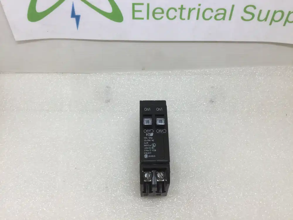 Thomas and Betts TBBD1515 15 Amp 2 Pole 120V Circuit Breaker Modern