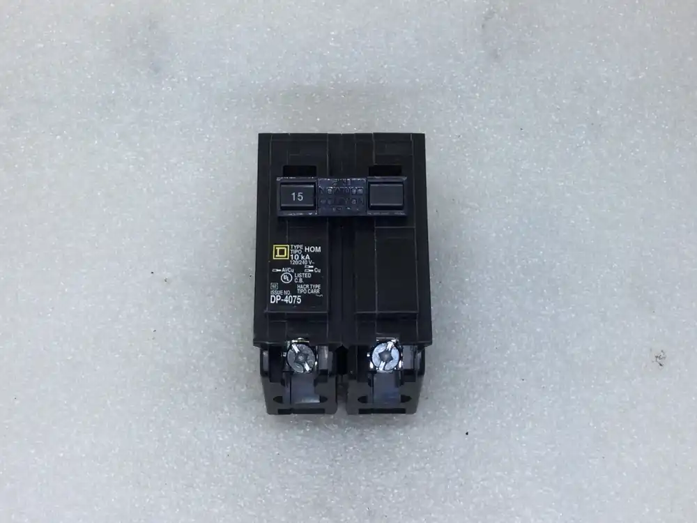 Square D HOM215 15 Amp 2 Pole 120/240V Circuit Breaker - Yellow Sticker New Arrival