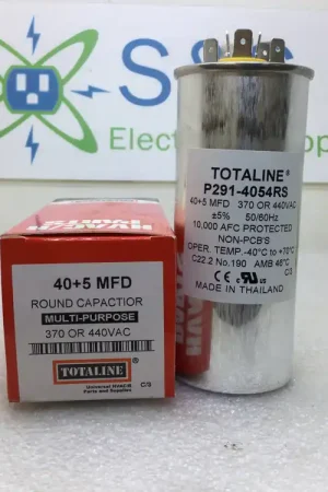 Totaline P291-4054RS 40+5.0 MFD +/-5% 370/440V 50/60Hz 70c/-40c Capacitor Viral