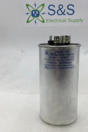 Buy Direct Tongfeng Electronics CBB65B 45/5uf +/-5% 440 VAC Capacitor (CAP050450440CT)