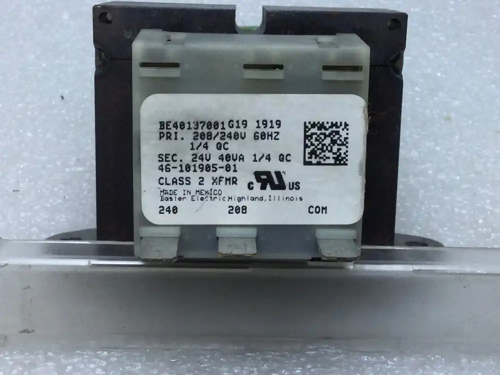 Weekend Sale Basler Electric BE40137001G19 Primary 208/240V 24V 40VA1/4 QC Secondary 24V 40VA 1/4 QC Class 2