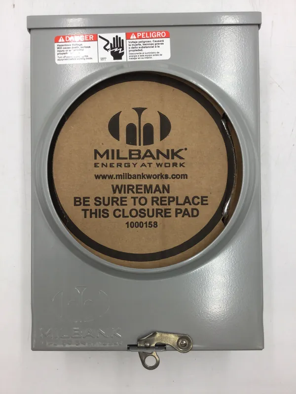 Milbank U7487-RL-TG-KK125A Ringless Meter Enclosure 11 1/2" x 8" x 3 1/2" Bulk Order