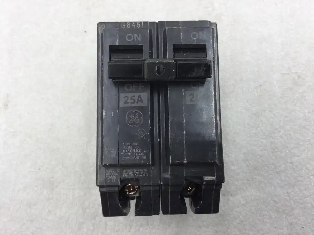 Buy Today GE THQL2125 25 Amp 2 Pole 120/240V Circuit Breaker - Cosmetic Flaw