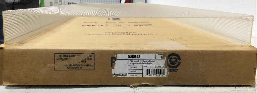 Lithonia Lighting D2SB48 4 Foot 4 Lamp Wide Body Acrylic Diffuser/Lens Shade 48" X 13.5" Bargain