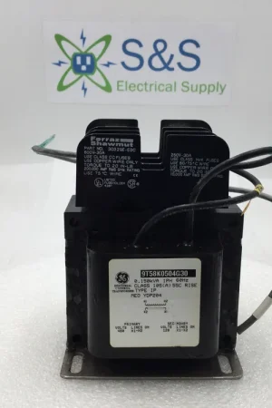 Fresh Stock GE 9T58K0504G30 480 VAC to 120 VAC One Phase 0.150kVA Transformer w/Fuse Holder