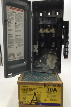 Today Only Square D H221N 30 Amp 2 Pole 120/240V Fusible Heavy Duty Safety Switch