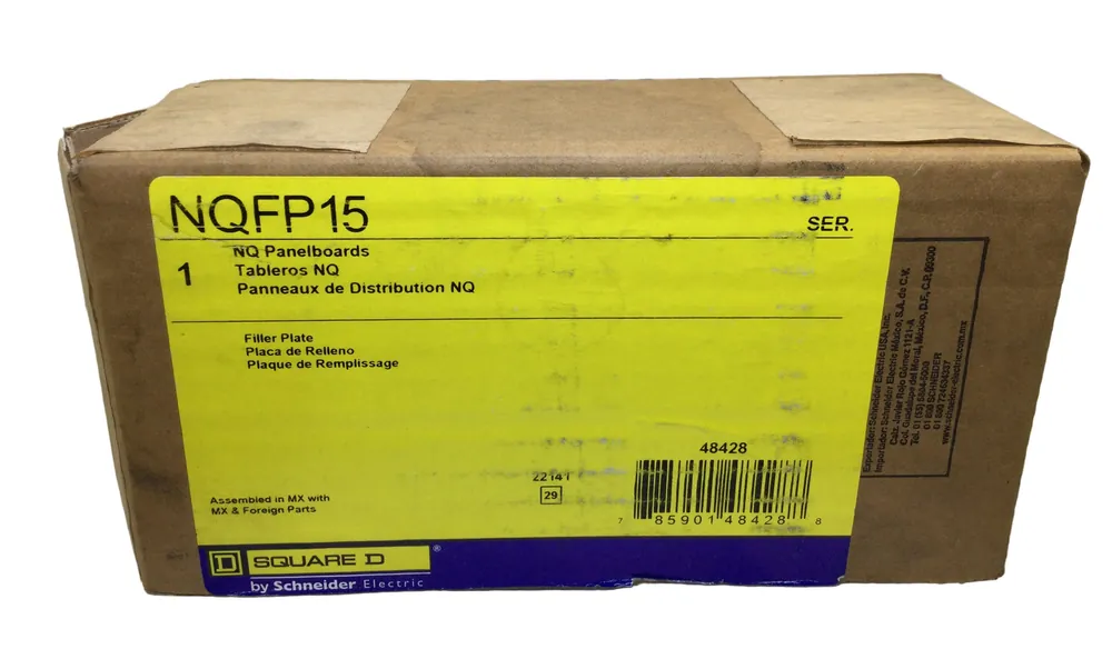 Factory Price Square D NQFP15 NQ Panelboard Filler Plates - Box of 15