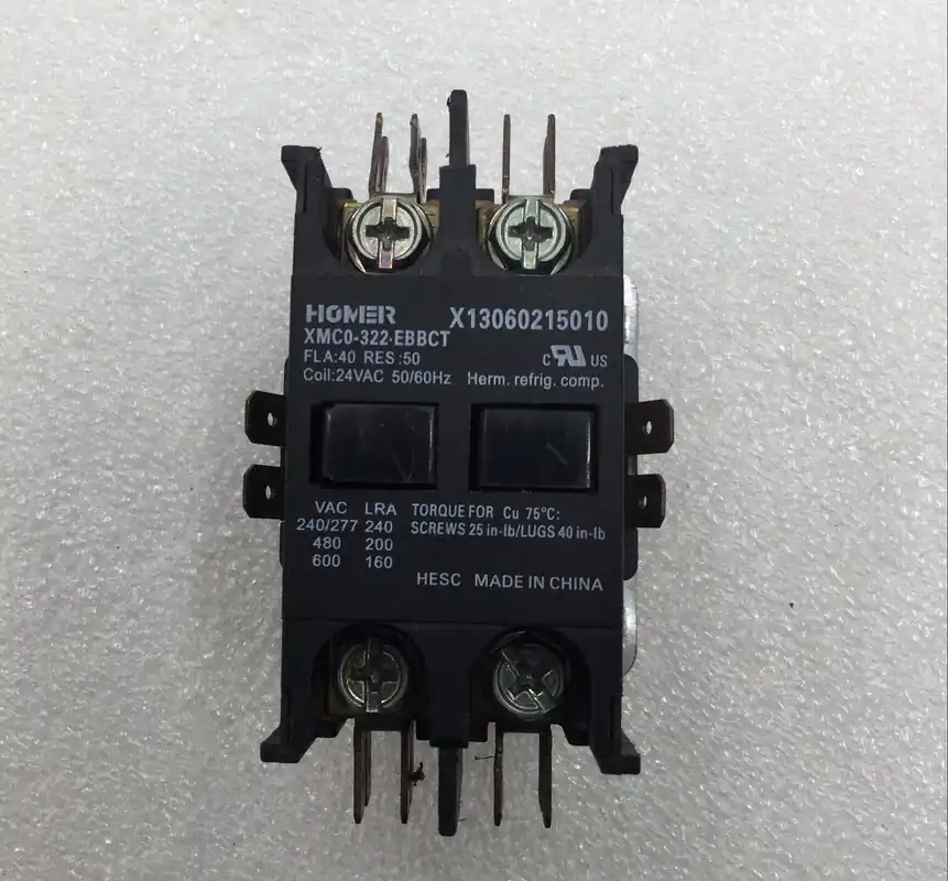 Homer XMC0-322-EBBCT 40 Amp 2 Pole 240-600 VAC Contactor with 24 VAC Coil Special Discount