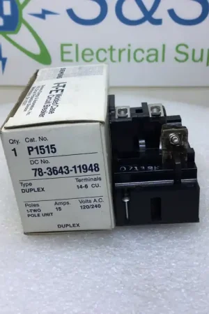 Special Offer Pushmatic P1515 15 Amp 2 Pole 120/240V Duplex Circuit Breaker