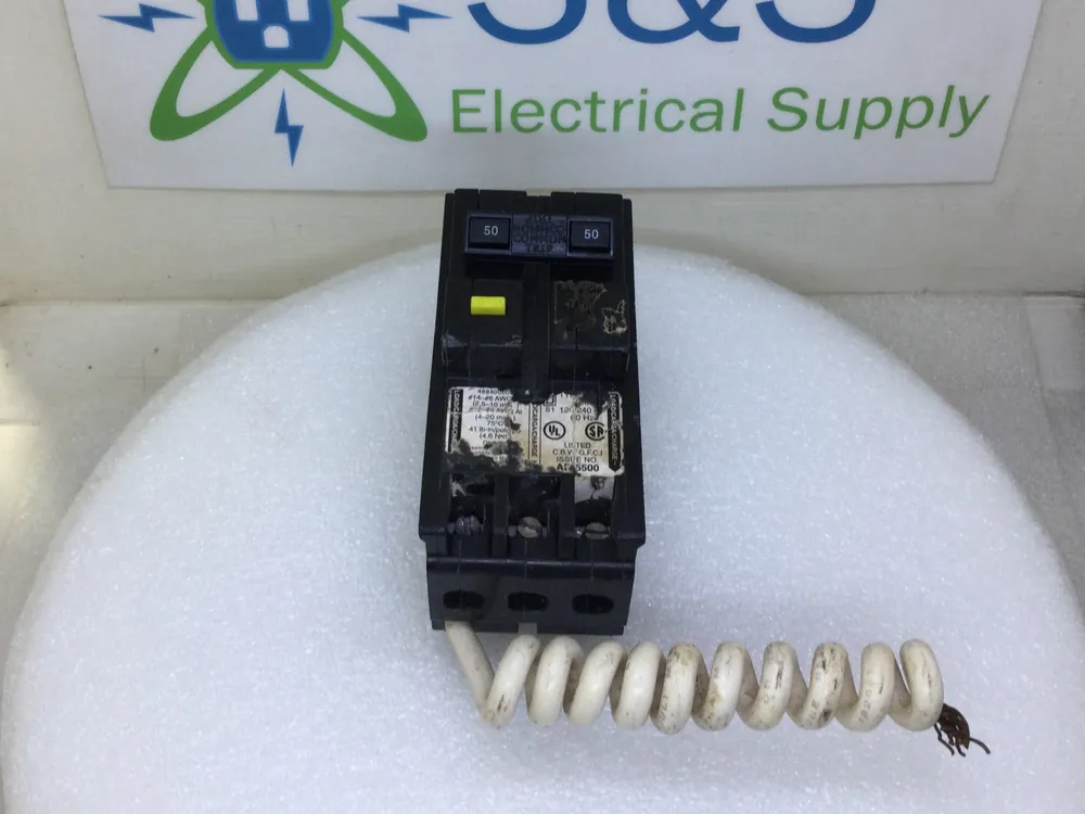 Square D HOM250GFI 50 Amp 2 Pole 120/240V GFI Circuit Breaker - Cosmetic Flaw Fresh Stock