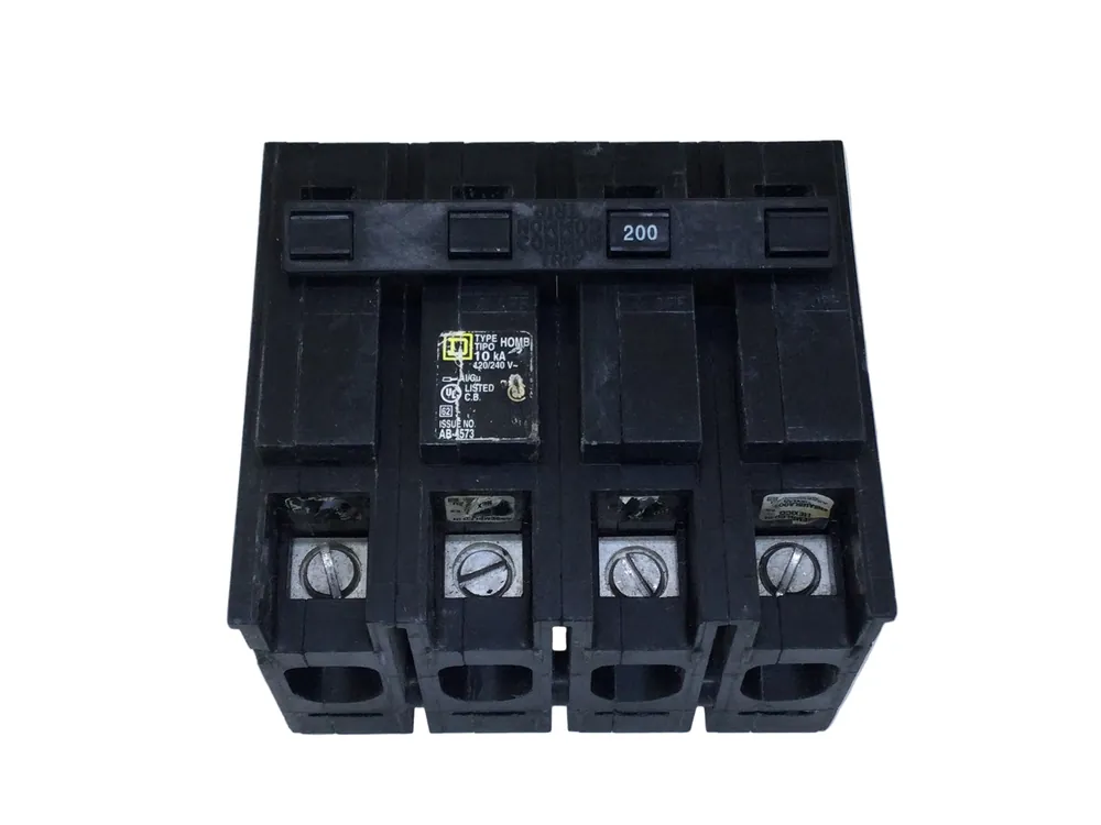 Discount Square D HOM2200 200 Amp 4 Pole 120/240V HOMB Main Circuit Breaker