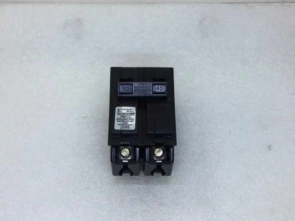 Low Price Square D HOM240 40 Amp 2 Pole 120/240V Circuit Breaker - White Label