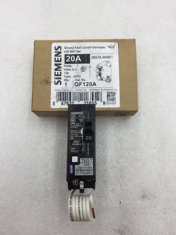 Siemens QF120A 20 Amp Single Pole Type QPF2 GFCI Circuit Breaker Don’t Miss Out