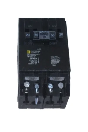 Weekend Sale Square D HOMT2020250 50/20 Amp 2 Pole 120/240V Circuit Breaker