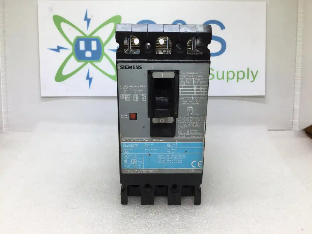 Buy Online Siemens ED63B030 30 Amp 600 Volt 3 Pole Circuit Breaker