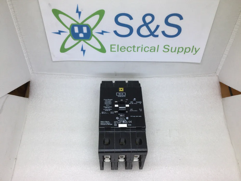 Exclusive Offer Square D EGB34015 15 Amp 3 Pole 277/480V Circuit Breaker