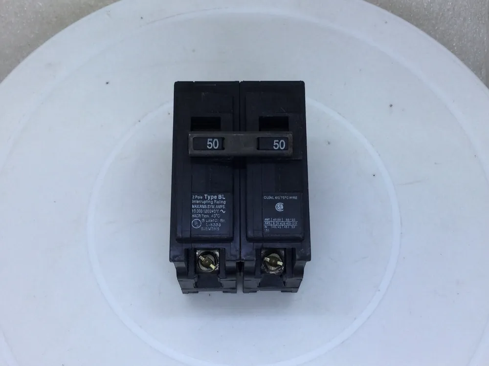 Siemens B250 50 Amp 2 Pole 120/240V Bolt On Type BL Circuit Breaker Original