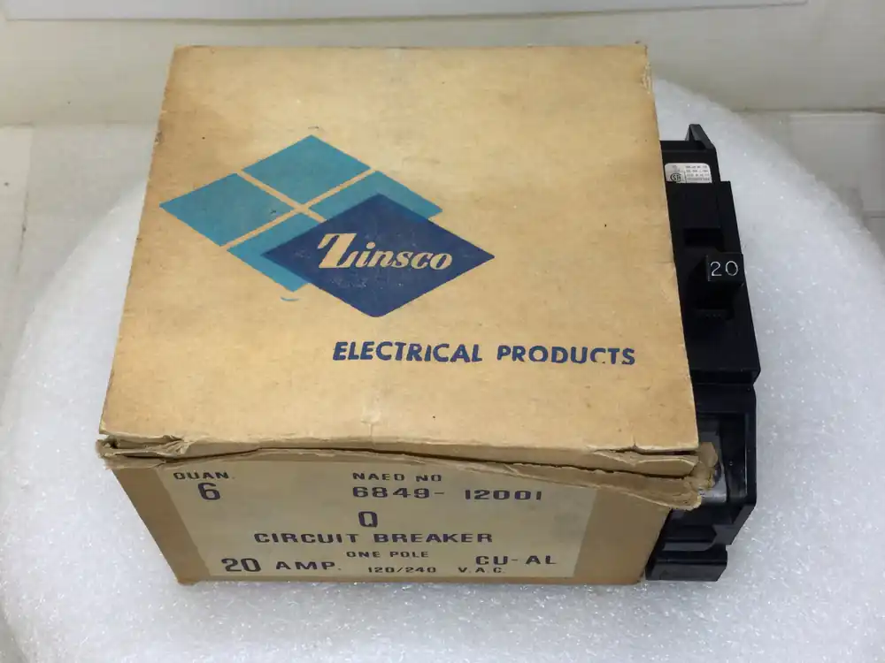 Same Day Shipping Zinsco/GTE Q120 20 Amp 1 Pole 120V Plug-In Circuit Breaker