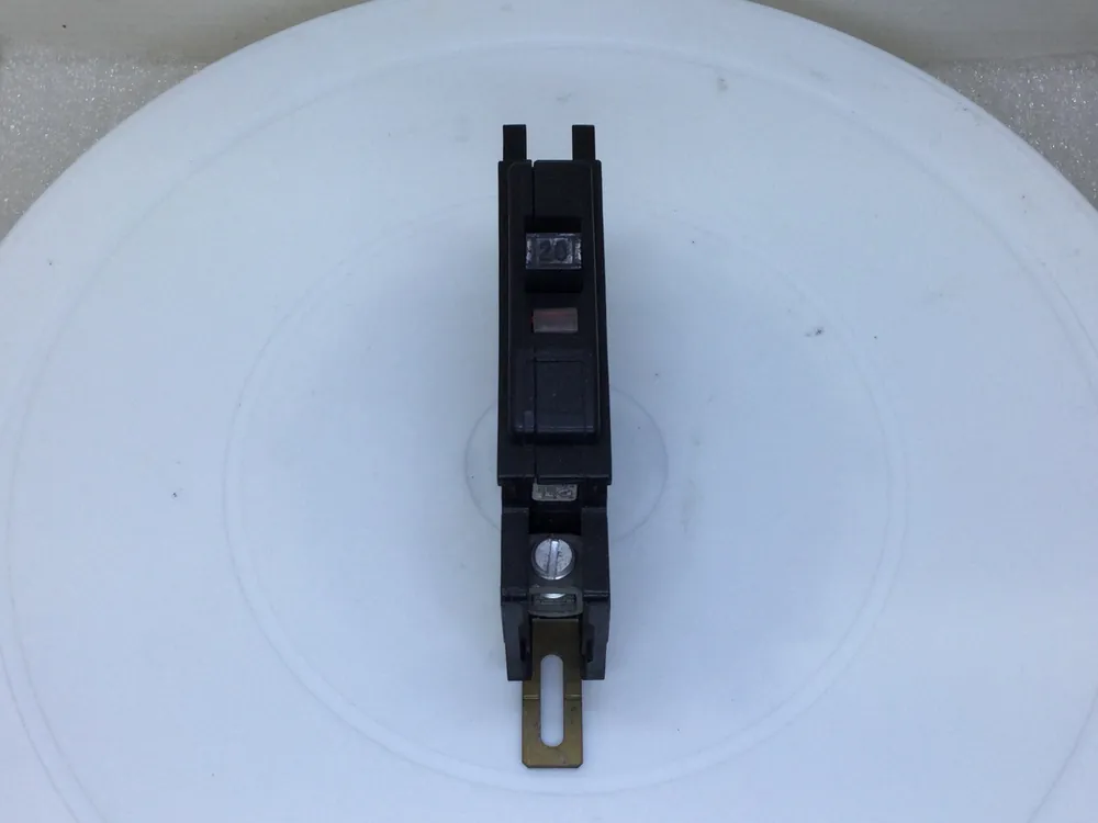 Square D QOU120 20 Amp 1 Pole 120/240V Din Rail Mount Circuit Breaker - Black Face Handmade