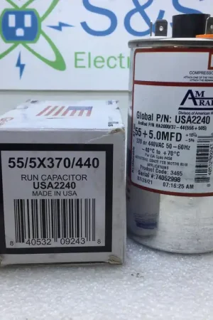 Amrad USA2240 55+5.0MFD +10%/-5% 370/440V 50/60Hz 70c/-40c Capacitor Special Offer
