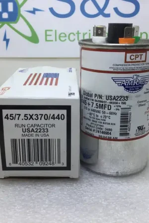 Amrad USA2233 45+7.5MFD 370/440V 50/60Hz 70c/-40c Capacitor Top Pick
