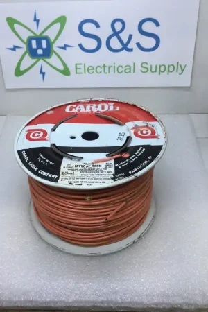 Exclusive Carol Wire 75250 16 AWG Stranded TFFN Wire 600 Volt Gasoline and Oil Resistant 500' Reel Orange Jacket