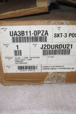 Don’t Miss Out Siemens Landis Gyr Ua3b11-0pza 3 Position Metering System Box 1 Pole 125 Amp Per