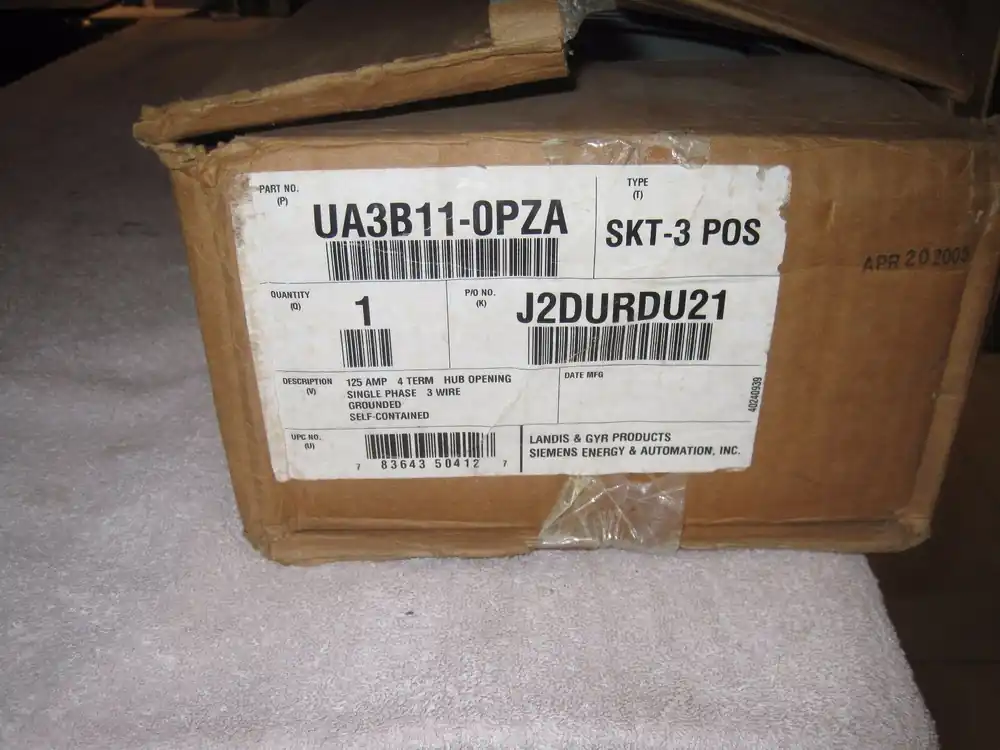 Don’t Miss Out Siemens Landis Gyr Ua3b11-0pza 3 Position Metering System Box 1 Pole 125 Amp Per