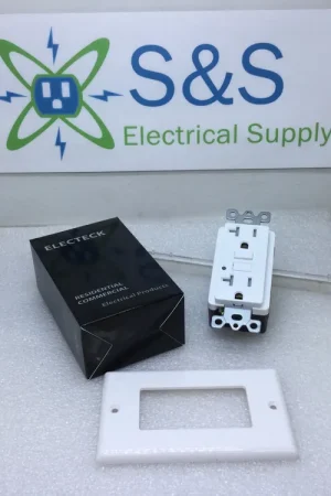 Next Day Delivery Electeck GF-20-WT-20PK 20 Amp 125V Tamper Resistant GFCI Outlet Receptacle