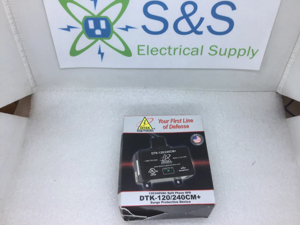Ditek DTK-120/240CM+ Split Phase SPD Surge Protective Device 2W+G 120/240VAC 100,000A SCCR Viral