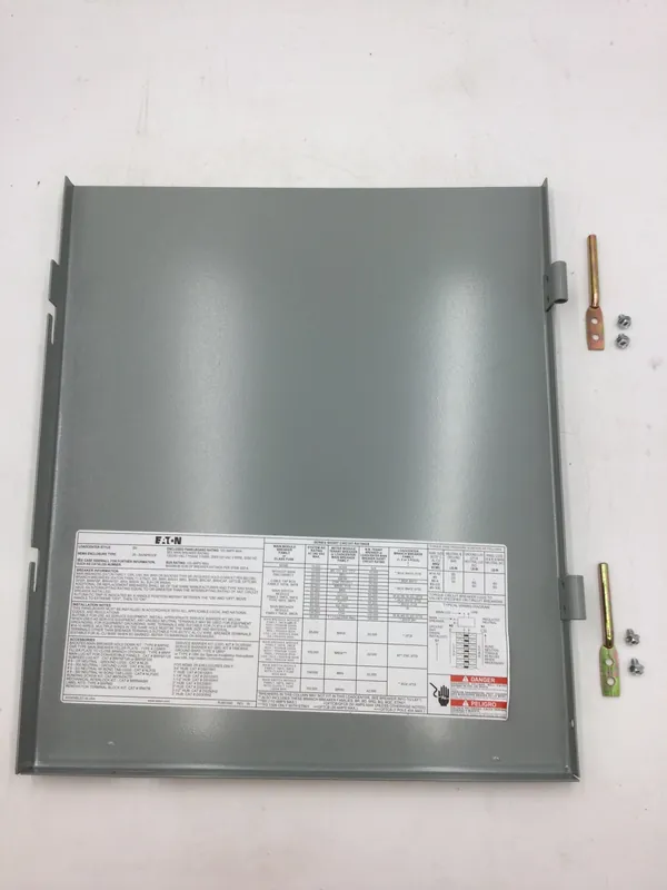 Eaton BRP12L125R 125 Amp 120/240V 1 Phase/ 3 Wire Main Lug Load Center DOOR ONLY Outdoor Mount, 12 space 24 Circuit - 17 1/2" x 14 1/2" Secure Checkout
