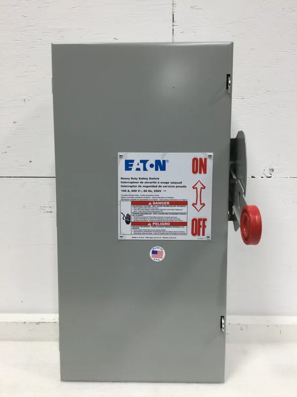 Eaton DH363FGK Heavy Duty Safety Switch, 100 Amp, 3 Pole Fusable, Nema Type 1 Indoor Crafted