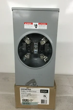 Siemens SUAT317-0GF 200A Single Phase Continuous Duty 4 Jaw No Bypass 600V Meter Mega Sale