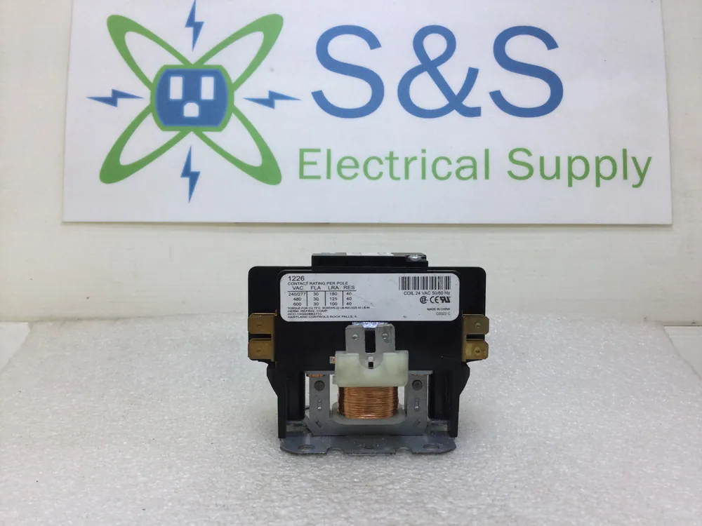 Buy Direct Hartland Controls 1226 Single Pole HVAC Contactor 30 Amp 240-600 VAC with 24 VAC Coil