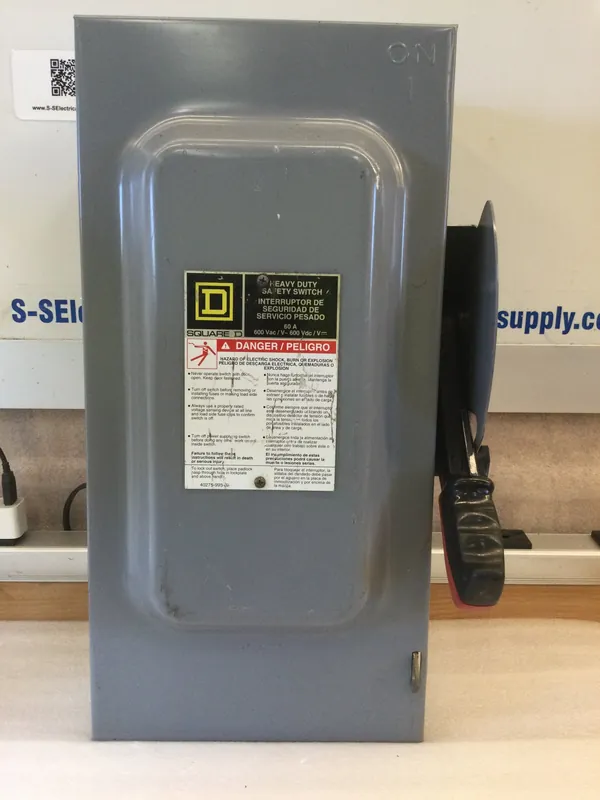 Low Price Square D H362 3 Pole 60A 600VAC Type Nema1 Enclosure Fusible Safety Switch
