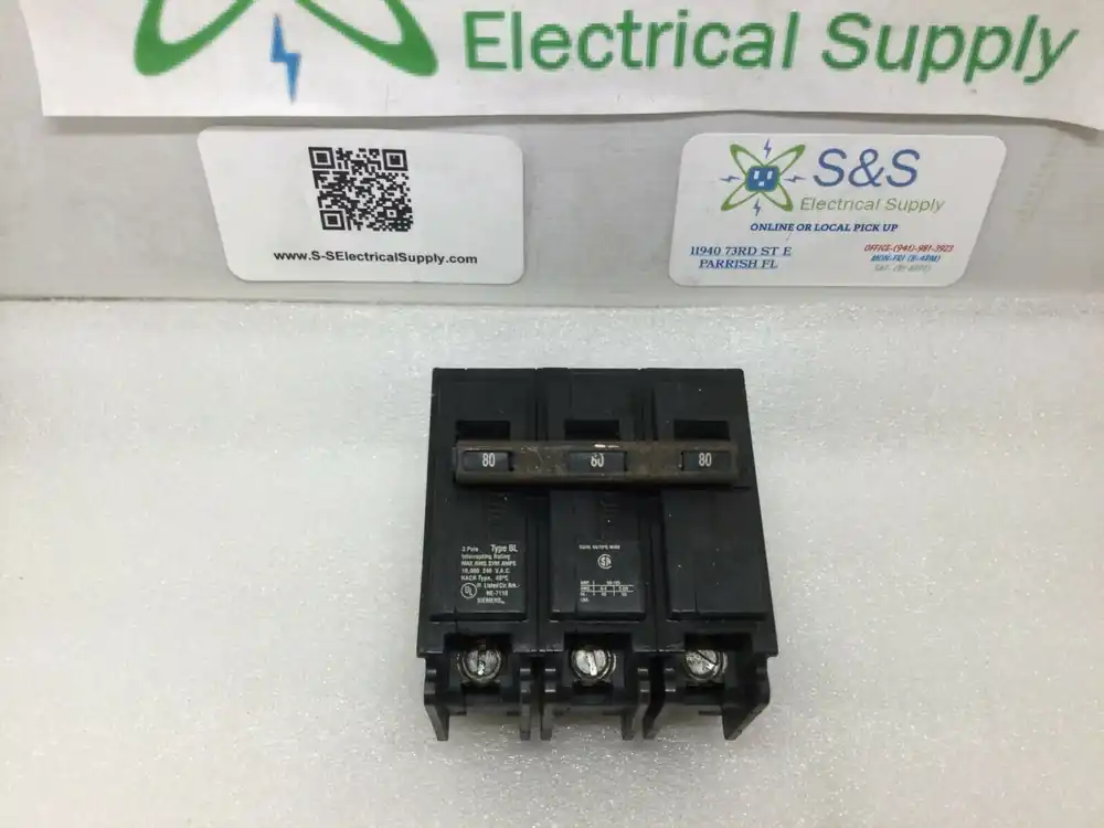 Grab Now Siemens B380 3 Pole 80 Amp 240 Volt Type BL Circuit Breaker