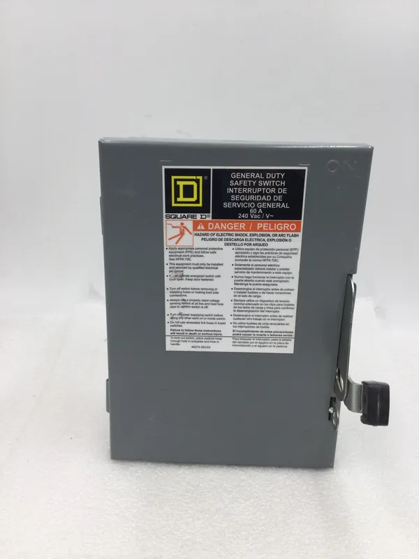 Authentic Square D DU322 60 Amp 3-Pole 120V/240V Safety Switch