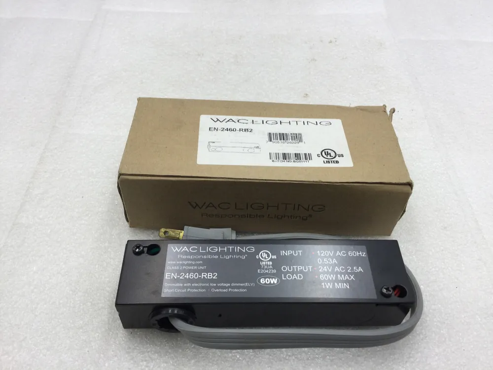 WAC Lighting EN-2460-RB2 Remote Class 2 Power Supply 120 VAC Input 24 VAC Output 2.5 Amp Sale