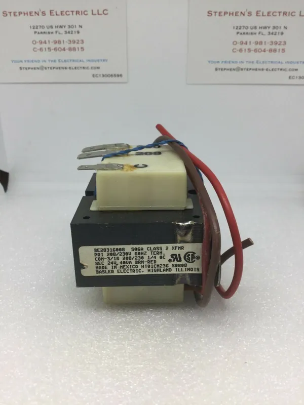 Latest Basler Electric 208/230 Volt Be28316008 S06a Class 2 Xfmr Transformer