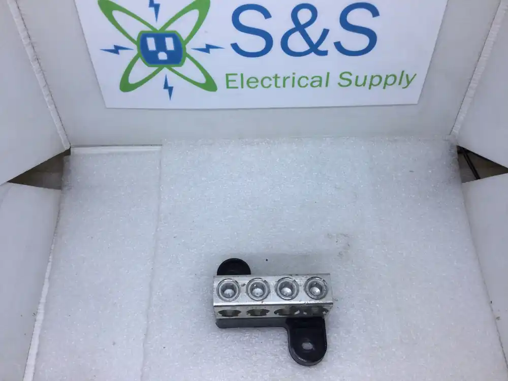 Shop Now Ilsco N1305 ANB 350 4-Lug Ground Bar 6-350MCM AL9CU w/Mounting Base