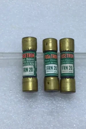 Fast Shipping Bussmann/Fusetron FRN-20 20 Amp 250V Dual Element Time-Delay Class K5 Fuse