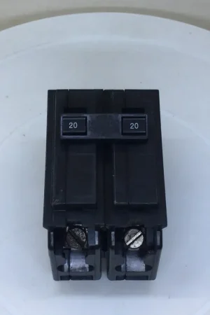 Super Sale Square D HOM220 20 Amp 2 Pole 120/240V Circuit Breaker - Black Face