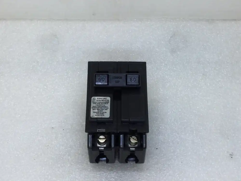 Viral Square D HOM260 60 Amp 2 Pole 120/240V Circuit Breaker - White Sticker