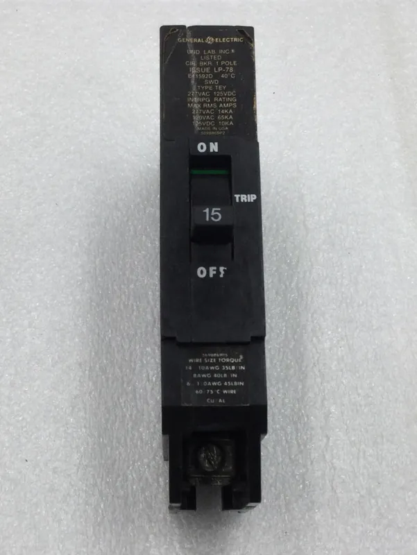 Buy Direct GE/General Electric TEY115 15 Amp Single Pole 120/277V Circuit Breaker