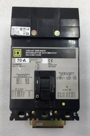 While Supplies Last Square D FH36070 70 Amp 3 Pole 600V Type FA I-Line Circuit Breaker
