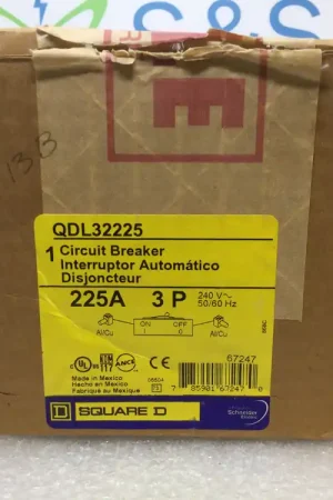 Affordable Square D QDL32225 225 Amp 3-Pole 240V Breaker -New